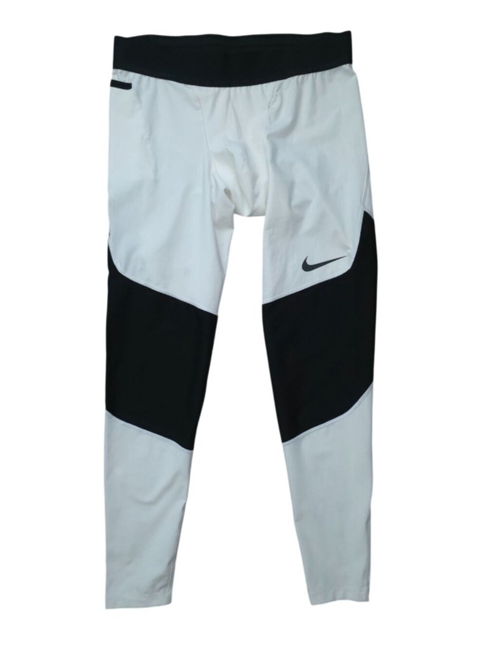 Nike Pro Dri-Fit White & Black Athletic Training Tights Men's Sz L - CU4978-100